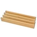 4 Pack Bamboo Drawer Dividers Drawer Organizer Drawer Separator Spring Retractable Adjustable Short