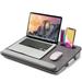 Hamitor Lap Desk Padded Lap Table Laptop Desk With Cushion Lap Gear Pillow Desk With Storage (gray)