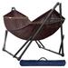 Tranquillo Universal 116" Double Hammock with Adjustable Stand and Bag, Brown - 29.2