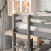 Modern Simple Full Size Multifunctional Loft Bed with Desk and Shelves All-in-One Wooden Bed Frame for Kids Teens Adults