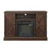 Farmhouse Classic Media TV Stand with 18" Electric Fireplace