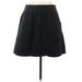 Ann Taylor LOFT Casual A-Line Skirt Knee Length: Black Solid Bottoms - Women's Size 6