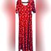 Lularoe Dresses | Lularoe Ana Dress, Size Xl, Nwt | Color: Blue/Red | Size: Xl