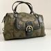 Coach Bags | Coach Campbell Signature Olive Green Metallic Legacy Satchel G1382-F26243 | Color: Green | Size: Os