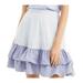 J. Crew Skirts | J. Crew Women's Skirt Cocktail Stripe Tiered Nautical Ruffle Lined Casual Size 6 | Color: Blue/White | Size: 6