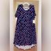 Lularoe Dresses | New Plus Size 3x Lularoe Carly Dress | Color: Blue/Pink | Size: 3x