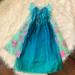 Disney Dresses | Disney Authentic Frozen Fever Movie Elsa Princess Glittery Dress Size 9/10 | Color: Green/Pink | Size: Girls 9/10