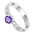 Silver N Rock Amethyst Gemstone Band Ring 925 Sterling Silver Band Ring Men & Women All Size Band Ring Gift Item Jewelry ERG-121F_ (Z 2)