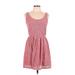 Mossimo Supply Co. Casual Dress - A-Line Scoop Neck Sleeveless: Pink Dresses - Women's Size Medium