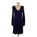 Parker Casual Dress - Sweater Dress: Purple Marled Dresses - Women's Size Medium
