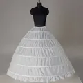 Jupon de Mariage Long à 6 Cerceaux Crinoline Noir et Blanc Robe de Bal Jupe Sous-jupe Demi-jupe