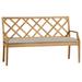 Summer Classics Haley Teak Garden Outdoor Bench Wood/Natural Hardwoods in Brown/White | Wayfair 29504+C2674242W4242