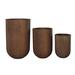 17 Stories Egeland Lightweight Concrete 3 - Piece Pot Planter Set Concrete in Brown | 27 H x 17 W x 17 D in | Wayfair