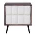 George Oliver Keaghlan Wood Nightstand Wood/Upholstered in White | 21.3 H x 19.7 W x 18.3 D in | Wayfair 3E64A0136E1C4C2281D31C9478AB7B6A