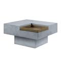 Latitude Run® Bocephus Block Coffee Table w/ Storage Concrete in Gray | 17 H x 32 W x 32 D in | Wayfair 9A6D7877DD7F4378B178E906A0314643