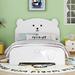 Zoomie Kids Aimen Platform Bed Wood in White | 43.1 H x 56.2 W x 77.4 D in | Wayfair 1D7E5B21908F4AA2B4F0ACEC2D961D0A