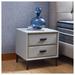 Ebern Designs Maribela Nightstand Wood/Upholstered in Gray | 18.5 H x 17.7 W x 17.7 D in | Wayfair 48A021B2794B4FBF8B684B4C75FB1EA3