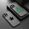 Foglia di marijuana per iPhone 15 Ultra 14 13 12 11 Mini XS XR X 8 7 Pro Max Plus custodia per