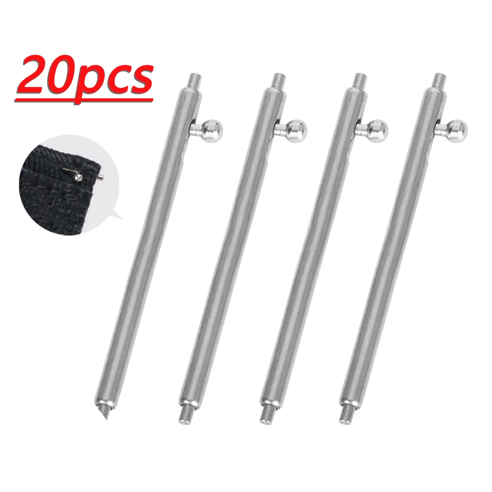 20 Stück Schnellspannfederstifte Uhrenarmband 18 mm 20 mm 22 mm 24 mm 1,5 mm 1,8 mm Edelstahlarmband Verbindungsstifte Warches Zubehör Image