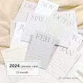 Minkys Kawaii 2024 Kalender karte 12 Monate Kalender karte Papier dekorative Kalender Schule