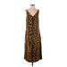 Adam Lippes Collective Casual Dress: Brown Leopard Print Dresses - Women's Size 4