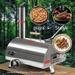 12" Semi-Automatic Rotatable Pizza Ovens with Built-in Thermometer Pizza Cutter Carry Bag