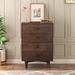 Auburn Solid Wood Spray-Painted 4-Drawer Dresser Storage Cabinet with Retro Round Handle