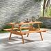 Costway 6 Person Picnic Table Set with Patio Table 2 Built-in Benches - See Details