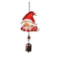 VerPetridure Creative Wrought Iron Christmas Wind Chimes Color Pendant Home Santa Bell Balcony Garden Decorations Creative Iron Christmas Wind Chime Color Pendant Home Santa Bell Balcony Garden Decor