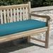 Sorra Home Clara Outdoor Teal Blue Bench Cushion Made with Sunbrella 48 in w x 19 in d