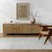 Hauteloom Nenet Wool Living Room Bedroom Area Rug - Farmhouse - Light Gray - 8 x 10