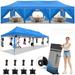SANOPY 10x30ft Party Tent Pop Up Canopy Tent w/8 Removable Sidewalls Outdoor Easy Up Canopy UPF 50+ Windproof Waterproof Wedding Event Tents with Roller Bag & Sandbags for Parties Backyard Wedding