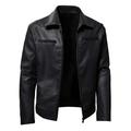 Mens Faux Leather Motorcycle Jacket Men Faux Leather Jacket Men s PU Leather Jacket Leather Jacket for Men Plus Size