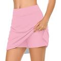 Wefuesd Black Skirt White Skirt Womens Casual Solid Tennis Skirt Yoga Sport Active Skirt Shorts Skirt Red Skirt Pink Skirt Purple Skirt Yellow Skirt Pink XL