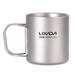 Lixada Titanium Water Cup 330ml Double Wall Coffee Tea Mug Ideal for Home Outdoor Camping Hiking Backpacking Picnic Use
