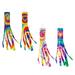 Tie-dye Hair Dryer Flag Halloween Wind Socks Astetic Room Decor Outdoor Decorations Windsock Peace Sign 4 Pcs