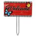 Outdoor Garden Decoration Stake Iron Welcome Board Stake Yard Ornament