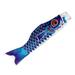 RnemiTe-amo Japanese Carp Windsock Fish Flag Kite 118 Inch Japan Koi Fish Flag Carp Windsock Streamer Japanese Hanging Windsocks for Garden Backyard Home Outdoor Blue