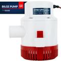 Five Oceans 3700 GPH / 14010 LPH Bilge Pump 12-Volts Heavy-Duty 1-1/2-Inch (38mm) Interior Diameter Hose 41-Inch 14-Gauge Wire - FO3627