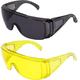 2 Pairs of Birdz Eyewear Visitor Fit Over Safety Glasses Yellow Lens + Smoke Lens