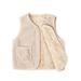 Scyoekwg Toddler Infants Kids Baby Girls Boys Coats Sleeveless Fall Winter Warm Velvet Coats Casual Fashion Solid Color Coats Clearance Beige 6-12 Months