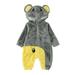 Ydojg Cute Bodysuits For Baby Toddler Boys Girls Winter Jumpsuit Carroon Elephant Dog Cat Warm Long Sleeve Clothes For 12-18 Months