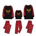 Baby Girl Clothes 2PCS Fashion Red Buffalo Plaid Family Christmas Pjs Matching Sets Casual Loose Long Sleeve Baby Boy Clothes for Toddler 3-7 Years on Clearance