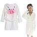 Kyuaiguo Toddler Kids Cartoon Bathrobes for Girls Boys 1-10Y Unicorn Horn Loungewear Pajamas Set Hooded Night-Robe Nightwear Flannel Fleece Pajamas Robe