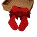 URMAGIC Girls Knee Bow High Bow Socks Cotton Socks Red Bowknot Over Knee Socks Party Casual Wear