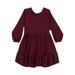 Wiueurtly Floral Shirt Toddler Girl Toddler Kids Baby Girl Dress Linen Long Sleeve Solid Color Casual Dresses