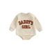 Wassery Baby Girls Romper Clothes Infant Girls Boys Letter Print Crew Neck Long Sleeve Onesie Bodysuits 3M 6M 12M 18M Toddler Girls Fall Winter Casual Clothing