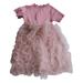 Ykohkofe Summer New Short Sleeved Solid Color Girl Fashion Bowknot Mesh Stitching Princess Dress Dress Bloomers Elegant Kids Cat Dress for Kids Girls Dresses Short Sleeve 2t Dresses for Girls Cotton