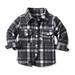 Baby Deals!Toddler Girl Clothes Clearance YANHAIGONG Little Kids Toddler Baby Boy Button Down Cardigan Long Sleeve Plaid Flannel Sweater Coat Tops Spring Fall Clothes 3 Months-10 Years