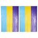2-Pack Blue Yellow Purple Foil Fringe Background Colorful Foil Fringe Curtains Party Props Birthday